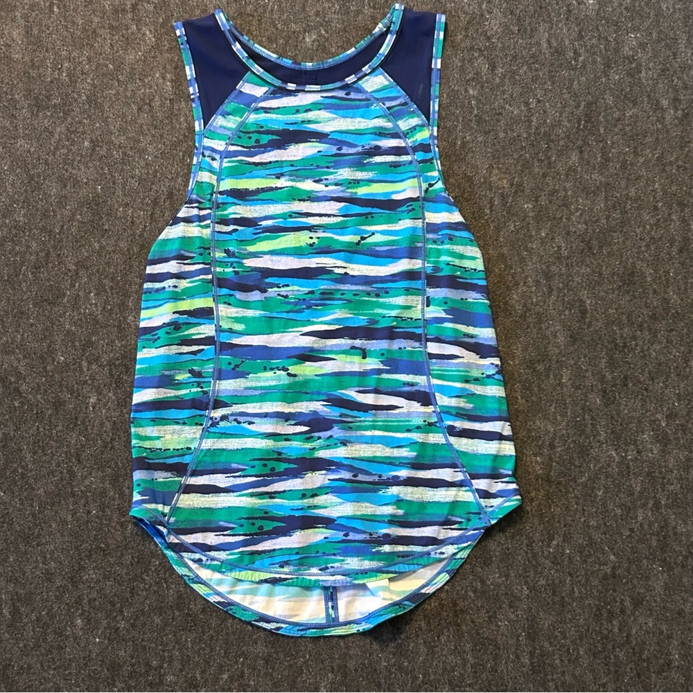 Lululemon Sculpt Tank Seven Wonders Multi Hero Blue View 3